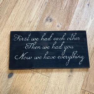 First Baby Wood Sign